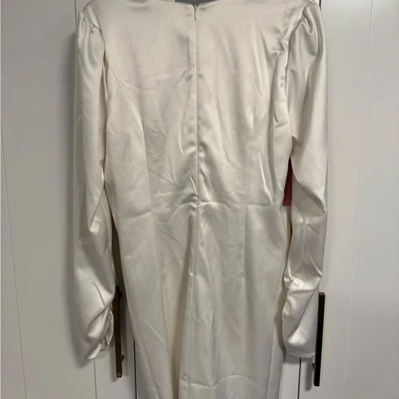 BHLDN Cream Long Sleeve Knot Dress - Picture 7 of 8